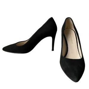 Tara Jarmon Black Suede Pointed Toe Classic  Pumps Size 37